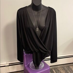 Elegant Black Wrap Top